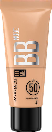 Maybelline Fit Me BB- Nude 24h Creme Gesicht Tag mit SPF50 30ml