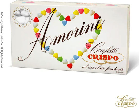 Confetti Crispo Choco Heart Dark Chocolate Flavoured White 1000gr