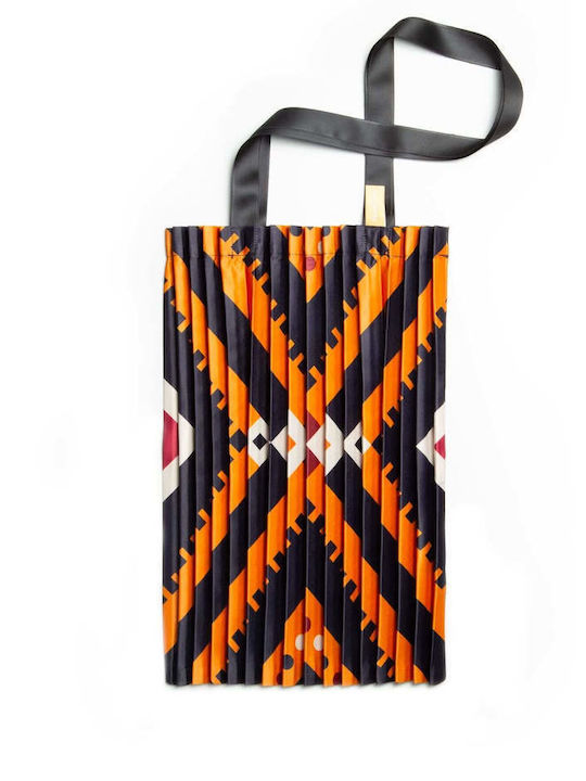 Tote Bag Pleated Alghero Polyester Satin Shopping Bag 40 X 48 Cm