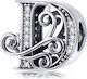 Silber Charm 925 Buchstabe D