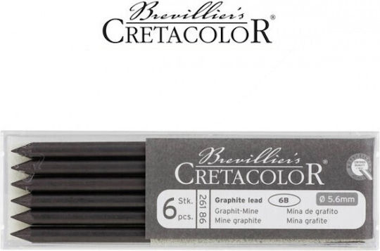 Cretacolor 6 Graphite Leads 5,6mm 6b