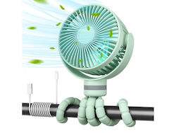 Momcozy Ventilator Portabil Pentru Cărucior 4 Viteze Led Mâner Flexibil & Durata Bateriei Până La 27 Ore