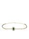 Daskalakis Women's Bracelet Rosette made of Gold 14K with Zircon
