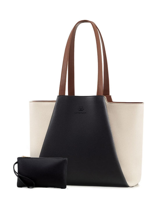 Lovevook Σετ Γυναικεία Τσάντα Shopper Ώμου Μπεζ