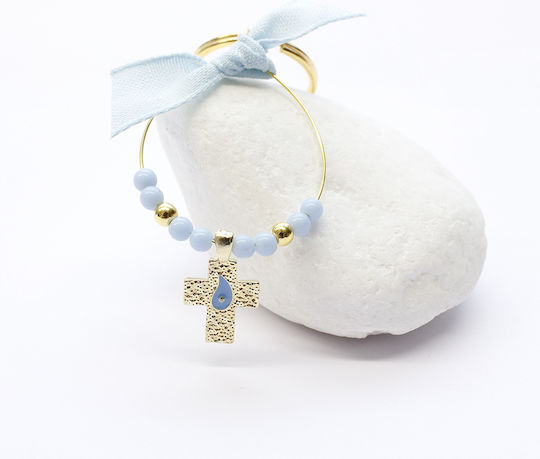 Daskalakis Christening Charm Keychain Light Blue 75 Pieces