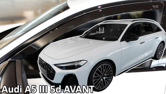 Heko Set of Windbreakers Front and Rear Car Dark Fime for Audi A5 2024+ 4pcs