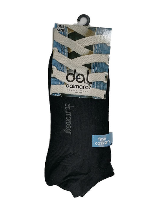 Dal Herren Einfarbige Socken Schwarz 1Pack