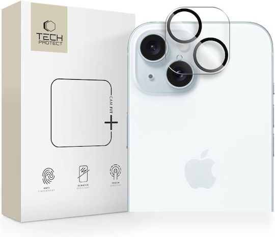 Tech-Protect Fit+ Camera Protection Tempered Glass Transparent for the iPhone 14, iPhone 14 Plus, iPhone 15, iPhone 15 Plus