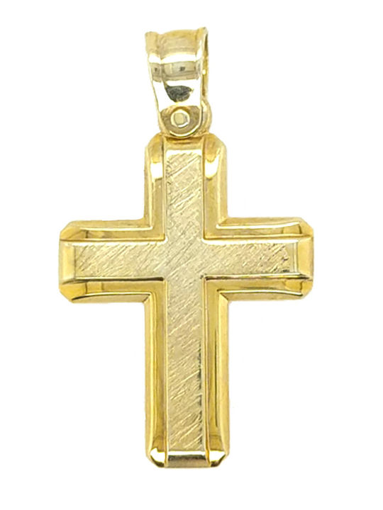 Dio Jewellery Lab Ανδρικός Σταυρός από Επιχρυσωμένο Ασήμι χωρίς Αλυσίδα