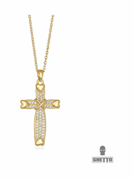 Ghetto Cross from Gold Plated Steel