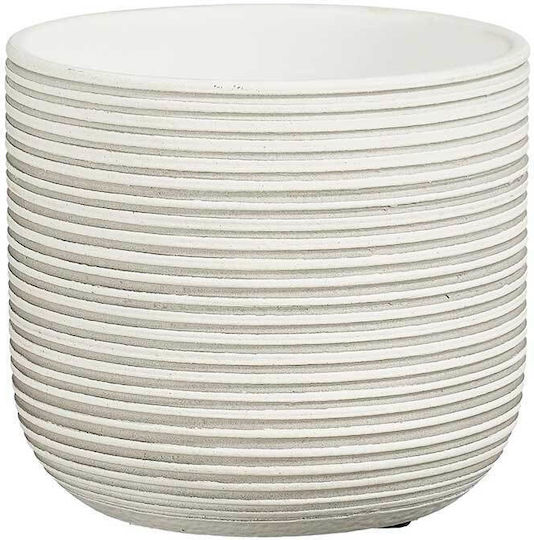 Mica Pot White 14x14x14cm.