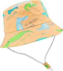 Queen Mother Kids' Hat Bucket Sunscreen Orange Crocodile Orange