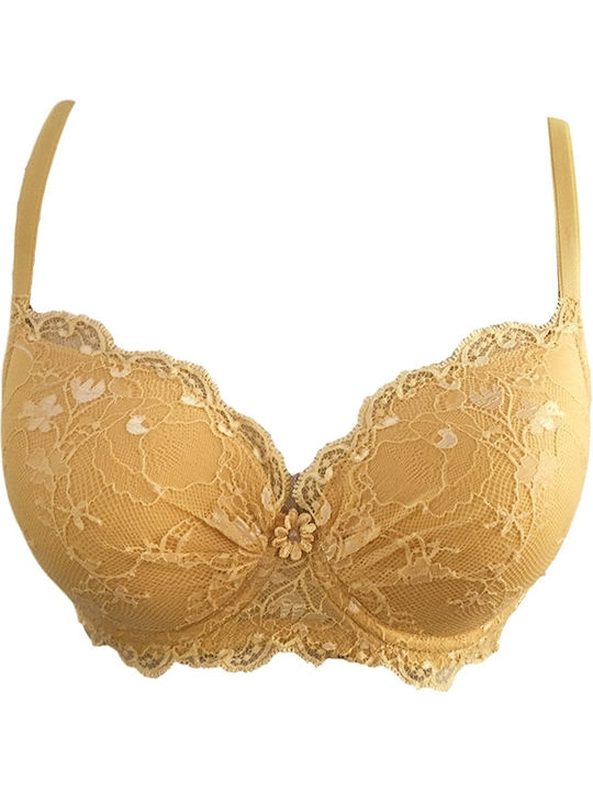 Balconette Balconette Bra with Light Padding Underwire Yellow