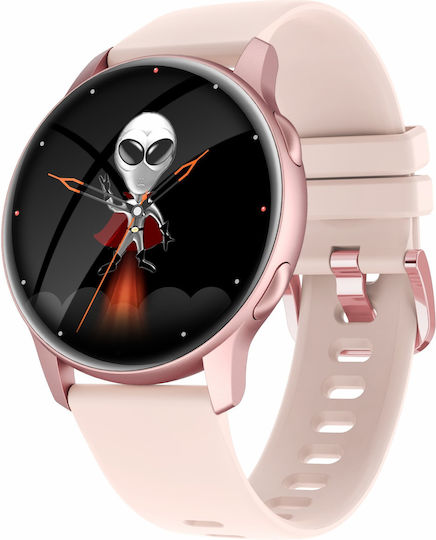 Wibe FiT Aluminium Smartwatch με Παλμογράφο (Χρυσό)