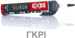 Cx80 Professional Silikon Φλατζόκολλα Πατητή Γκρι 65ºc Έως +380ºc 210g