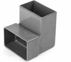 Cot PVC Colțar de Scurgere 6x10 90º Închis Vertical Gri Cot PVC Colțar de Scurgere 6x10 90º Închis Vertical Gri