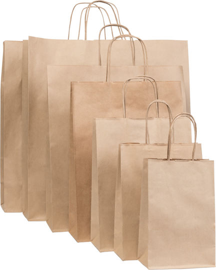 Papier Plastiktüte Kraft Strifto Premium Italien 22x10x29 300 Stück