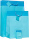 Paper Bag Matte Laminated Bag Sky Blue Rope Handles 6.5x3.5x9.5 288 Pieces