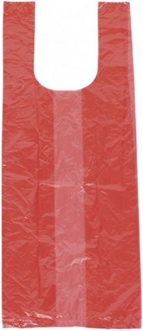 Plastic Vest Type Bags 40cm Red 10 Kilograms