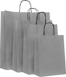 Χάρτινη Σακούλα Γκρί Στριφτό Premium 36x12x41 200τεμ