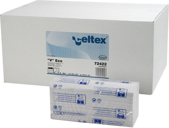Hand Towel 2-Ply Recycled 25x22cm 15 Packs x 210 Sheets = 3150 Sheets