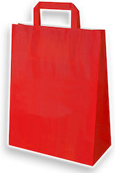 Papier Tasche Rote Platte mit Griff 22 x 10 x 28 cm 100 Stück