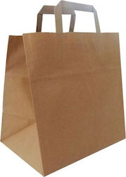 Papier Tasche 250 Stück 28x17x29cm Kraft Beige mit Griff
