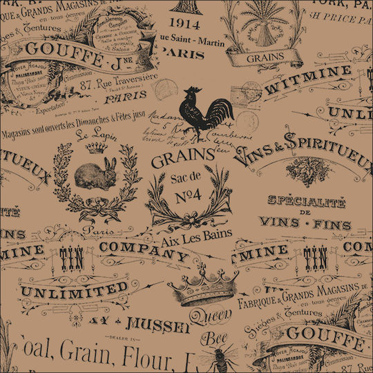 H6333 Antique Baking Paper Vintage 33x32.5 500 Pieces Leone Italy