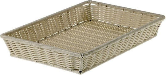 Rattan Rectangular Bread Basket Natural 41.5x28x8cm 547
