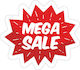 Αυτοκόλλητο Εκπτώσεων Mega Sale Κωδ 19667