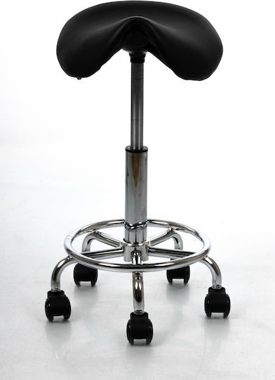 Pony Stool Black Footrest Wheeled Massage Anatomical Position Bed Physiotherapy Reflexology Dentists Shock Absorber