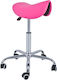 Pony Stool Pink Wheeled Massage Anatomical Position Physiotherapy Reflexology Dentist Bed Shock Absorber