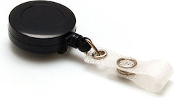 Plastic Badge Holder Reel Black Pack 50 Pieces