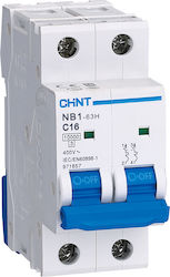 Αυτόματη Ασφάλεια Chint 25a Σειράς Nxb-63 2p C 51073