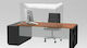 Protective Office Counter Plexiglass 120x25x75 3mm
