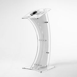 Αναλόγιο Ομιλητή Plexiglass Λευκό 127x50cm