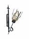Torch Wall Light Iron Black Medieval Wall Lamp
