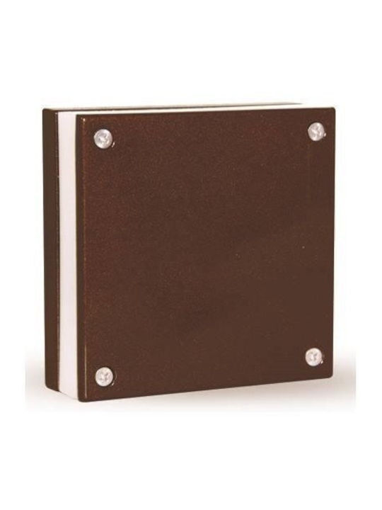 Wall-Mounted Aluminum Single Light Fixture 142 Al Lightup 142.w Brown