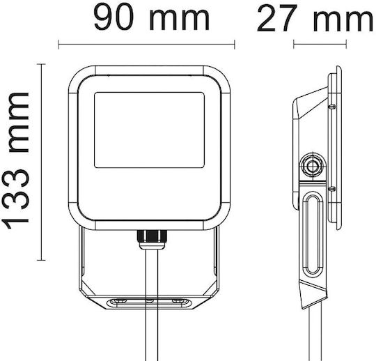 LED Flood Light Wall Lamp White Orlando10b Bot Lighting Orlando10b White