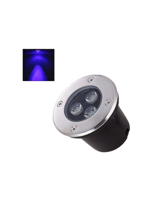 Outdoor Floor Lamp Recessed for Exterior Space F10 Led 12V 3W IP65 Blue Light 4186811
