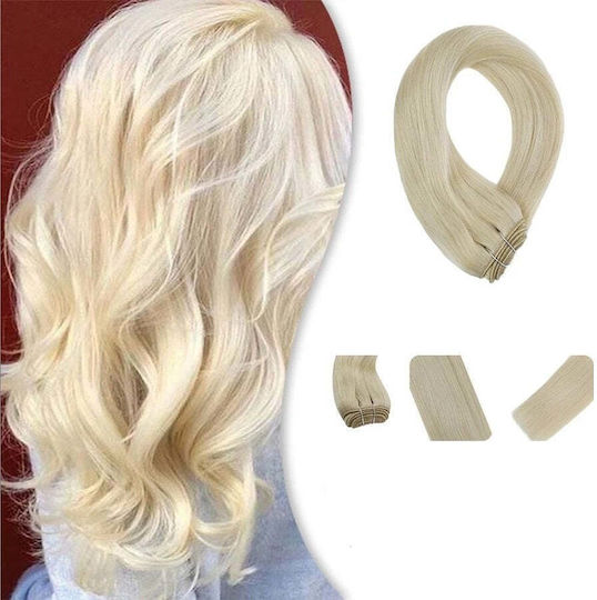 Hair Extension Human Hair Blonde Platinum No 60