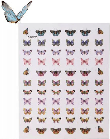 Wd Nail Butterfly Stickers Decorative Nail Art Stickers Butterflies Various Metallic Colours