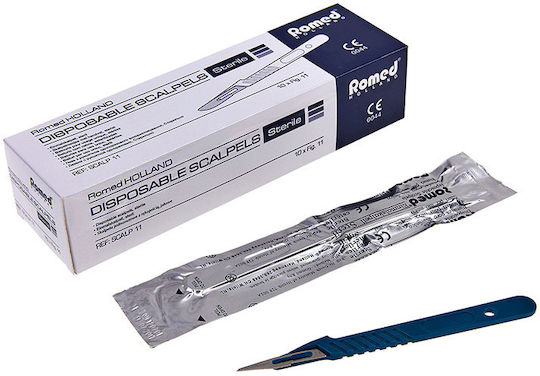 Romed Surgical Sterile Scalpels Handle No11 10 Pieces Scalp-11