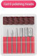 12τμχ Nail Drill Bits Kit Eξαρτήματα Τροχού 2,35mm Διαμαντόφρεζες