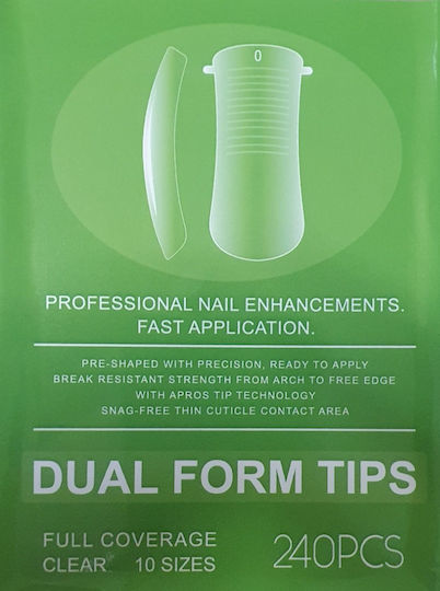 Dual Form Tips Square 10 Μεγέθη 240τμχ