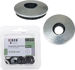 Fisco 4.8x14 Galvanized Rubber Washers Hex Screws Blister 22 Pieces 61741