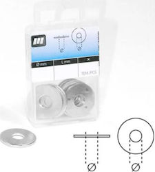 Amtech Ροδέλες Γαλβανιζέ Πλατιές Διάμετρο Φ5 X 15mm Μήκος 20τεμ