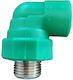 Pipe Elbow Fitting 90 Degree Heat Weld Φ25x3/4 Male