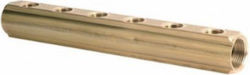 Colector Colecter Tubular de Alimentare cu Apă din Alamă cu Șase 6 Orificii de Ieșire Corp 1" și Ieșiri 1/2" Tip Cherbros