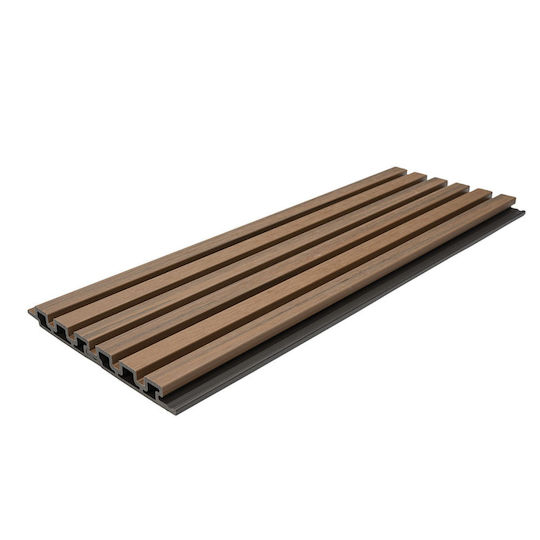 Newplan 5510 WPC Wandpaneel Zweite Generation 3D Pölster Teak 2,5cm X 14,7cm X 290cm